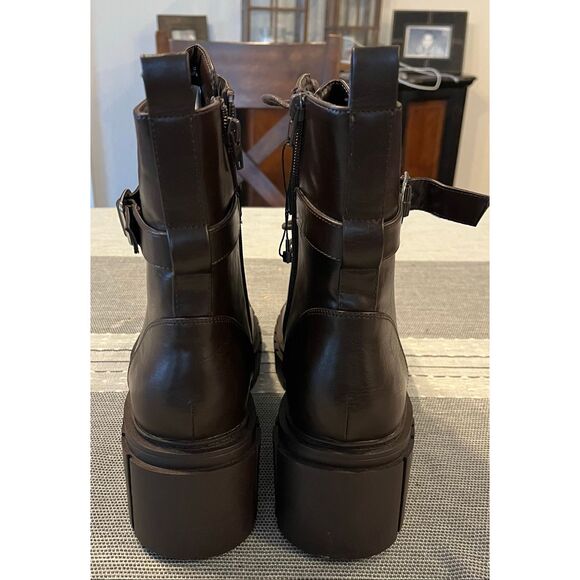 The Drop Women's Koi Lace Up Platform Combat Boots - 12 - Picture 6 of 9